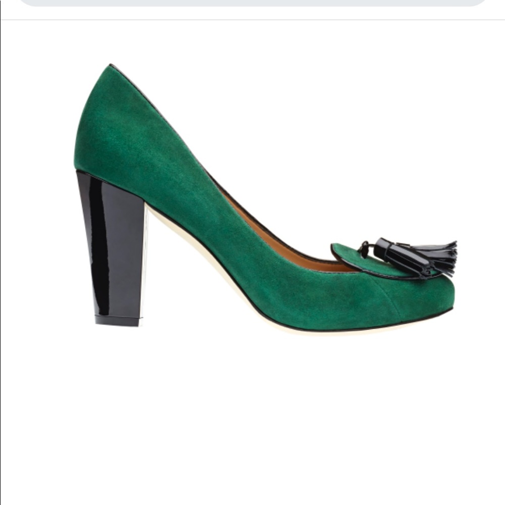 Ann Taylor suede pumps with tassels